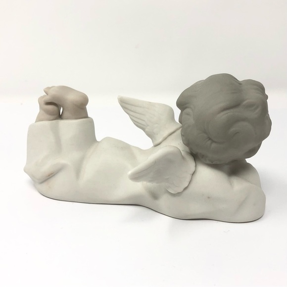 Vintage Lladro bisque porcelain boy angel lying down figurine - Picture 2 of 6